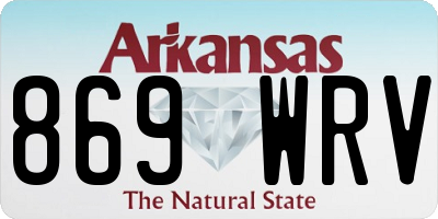 AR license plate 869WRV