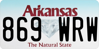 AR license plate 869WRW