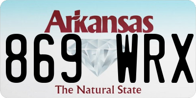 AR license plate 869WRX