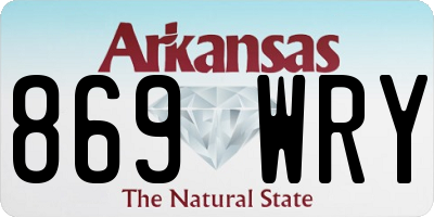 AR license plate 869WRY