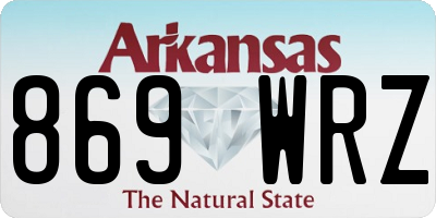 AR license plate 869WRZ