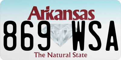 AR license plate 869WSA