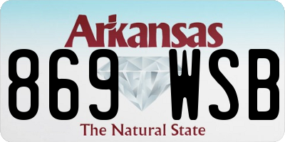 AR license plate 869WSB