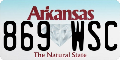 AR license plate 869WSC