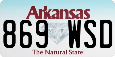 AR license plate 869WSD