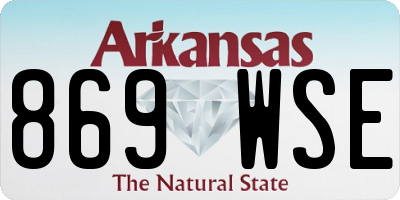 AR license plate 869WSE