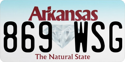 AR license plate 869WSG