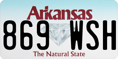 AR license plate 869WSH