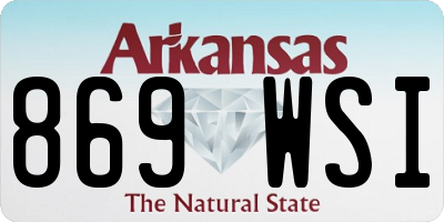 AR license plate 869WSI