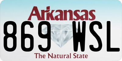 AR license plate 869WSL