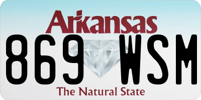 AR license plate 869WSM