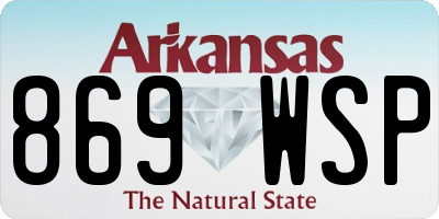 AR license plate 869WSP