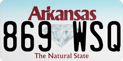 AR license plate 869WSQ