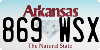 AR license plate 869WSX