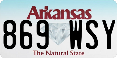 AR license plate 869WSY