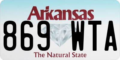AR license plate 869WTA