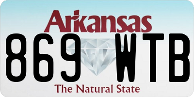 AR license plate 869WTB