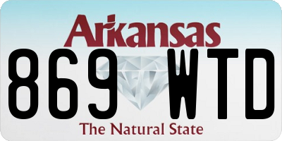 AR license plate 869WTD