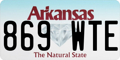 AR license plate 869WTE