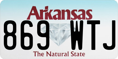 AR license plate 869WTJ