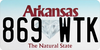 AR license plate 869WTK