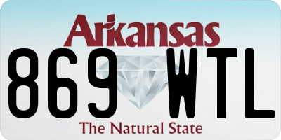 AR license plate 869WTL