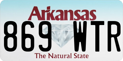 AR license plate 869WTR