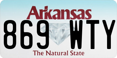AR license plate 869WTY