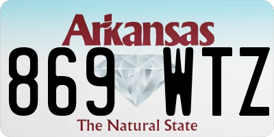 AR license plate 869WTZ
