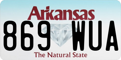 AR license plate 869WUA