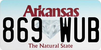 AR license plate 869WUB