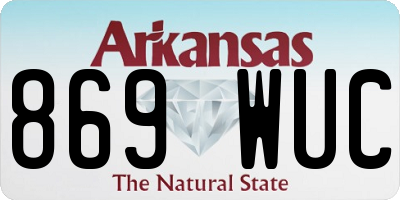 AR license plate 869WUC