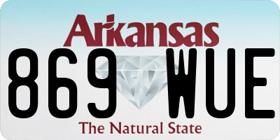 AR license plate 869WUE