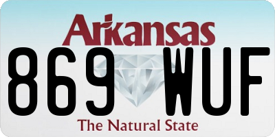 AR license plate 869WUF