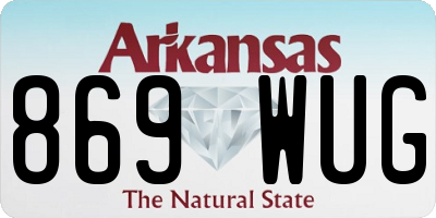AR license plate 869WUG
