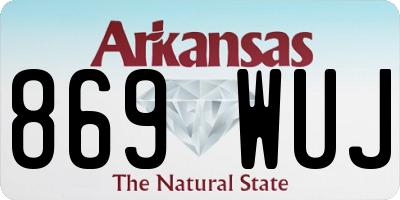 AR license plate 869WUJ