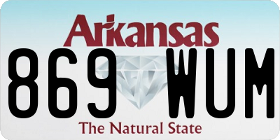 AR license plate 869WUM