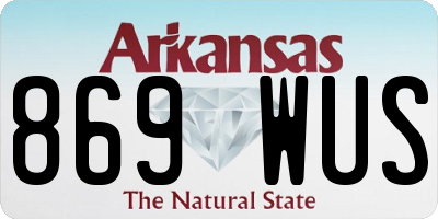 AR license plate 869WUS