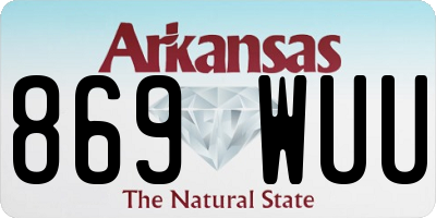 AR license plate 869WUU