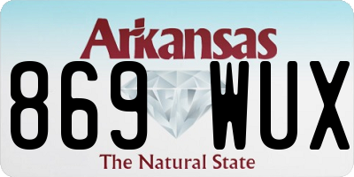 AR license plate 869WUX