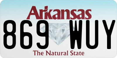 AR license plate 869WUY