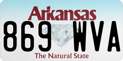 AR license plate 869WVA