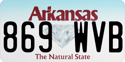 AR license plate 869WVB