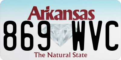 AR license plate 869WVC