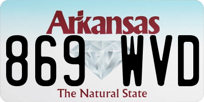 AR license plate 869WVD