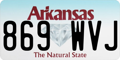 AR license plate 869WVJ
