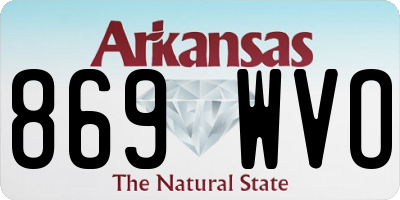 AR license plate 869WVO