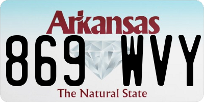 AR license plate 869WVY