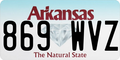 AR license plate 869WVZ