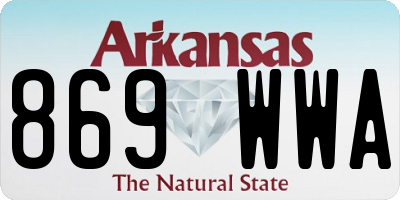 AR license plate 869WWA